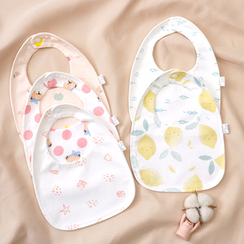 Bebé en forma de U de algodón babero recién nacido impermeable escupir leche saliva Toalla de algodón super suave ajustable babero Otoño e Invierno