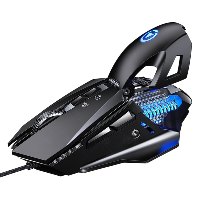 Plata talla G10 e-deportes con cable mecánico juego ratón macro programación presión pistola luminosa Accesorios de ordenador Amazon al por mayor