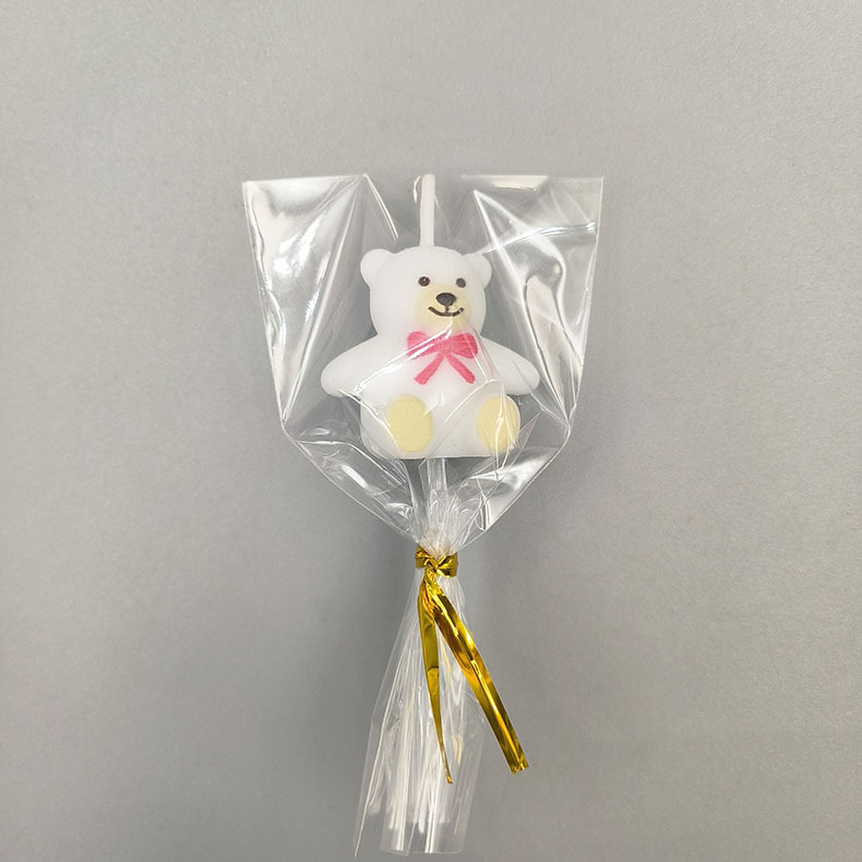 Cartoon Creative Wholesale Teddy Bear Birthday Candle Cute Cubs Children Birthday Party Cake Decorative Candle