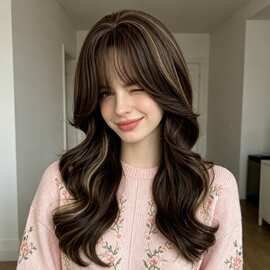 假发全头套时尚造型八字刘海卷发欧美女热销玫瑰网哑光丝现货批发