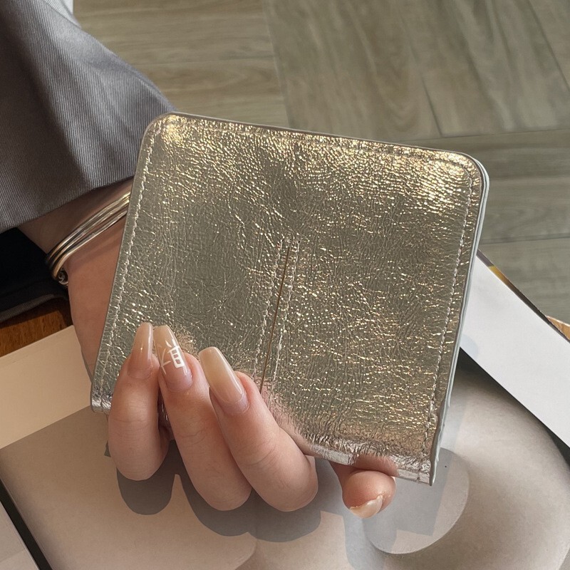 Top-Layer Cowhide High-Level Solid Color Bright Face Women's Card Bag Gearless Style Multi-Card Holder Daily All-Match Wallet Top-Layer Cowhide High-Level Solid Color Bright Face Women's Card Bag Gearless Style Multi-Card Holder Daily All-Match Wallet