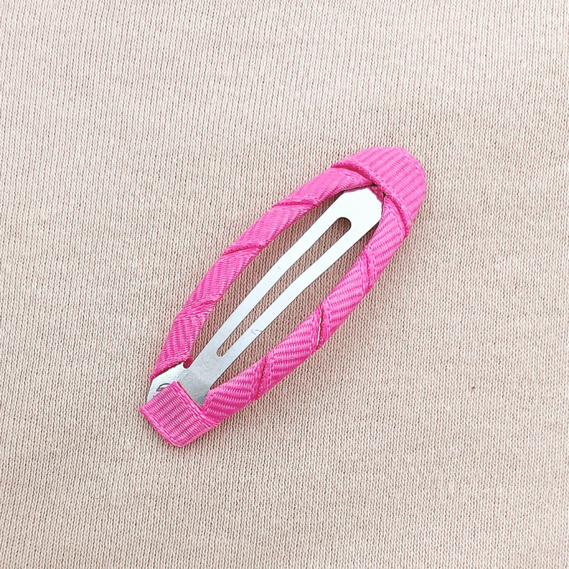 1.8*5センチヘアクリップ半包布楕円シンプルカラー子供髪飾り材料DIYアクセサリーbbクリップ部品|undefined