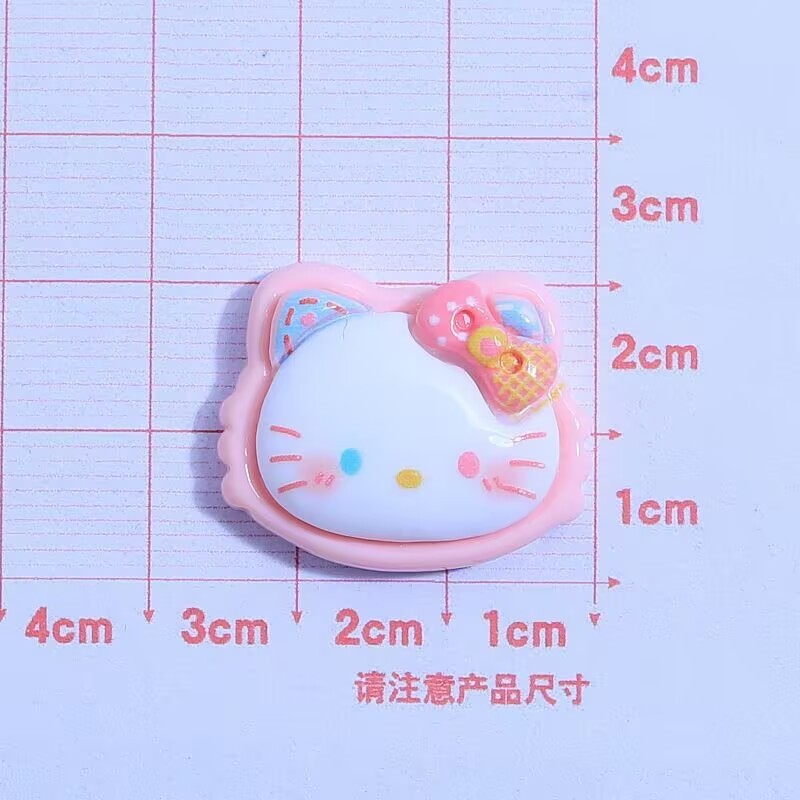 光沢のあるカラフルなサンリオヘッド手作り DIY クリーム接着剤ヘアピン携帯電話ケース水カップ文具樹脂アクセサリー卸売|undefined