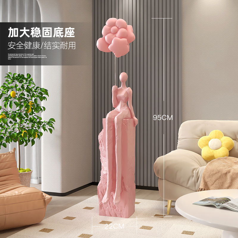 Arte abstracto de lujo ligero de alto nivel decoración de suelo sala de estar decoración de entrada de entrada de hotel escultura nueva vivienda