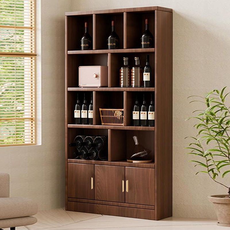 Solid Wood Wine Cabinet Home Living Room Storage Rack Display Cabinet Commercial Simple Small Entrance Wall Partition Wine Rack Chinese Style