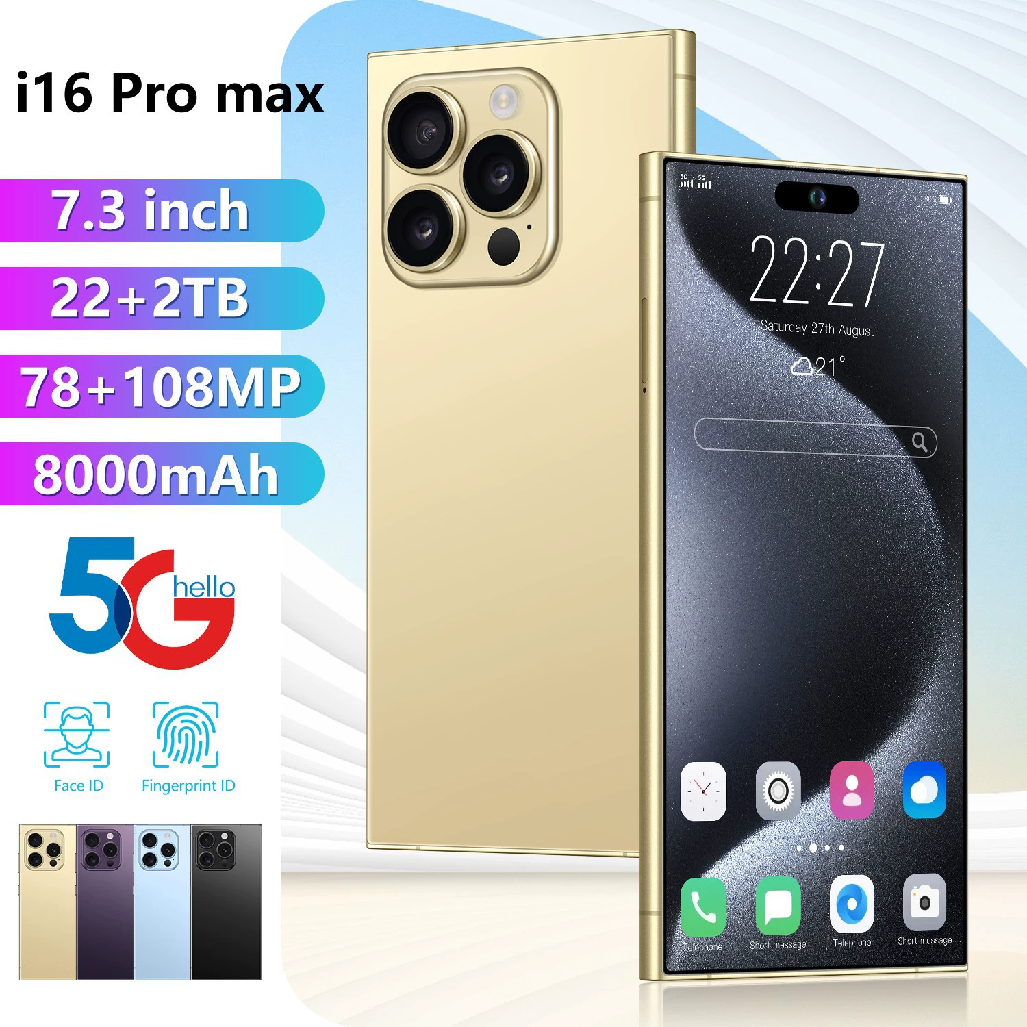 Умные часы, мобильный телефон, Intel Core i16, 16ProMax, Android, 3 дюйма, 16ГБ