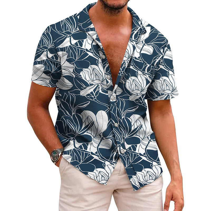 SKU-22-Navy Blue White Flora