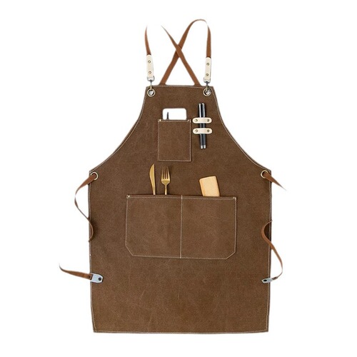 Coffee shop flower shop florist hairdresser restaurant bar work clothes custom logo Korean version thickened canvas apron