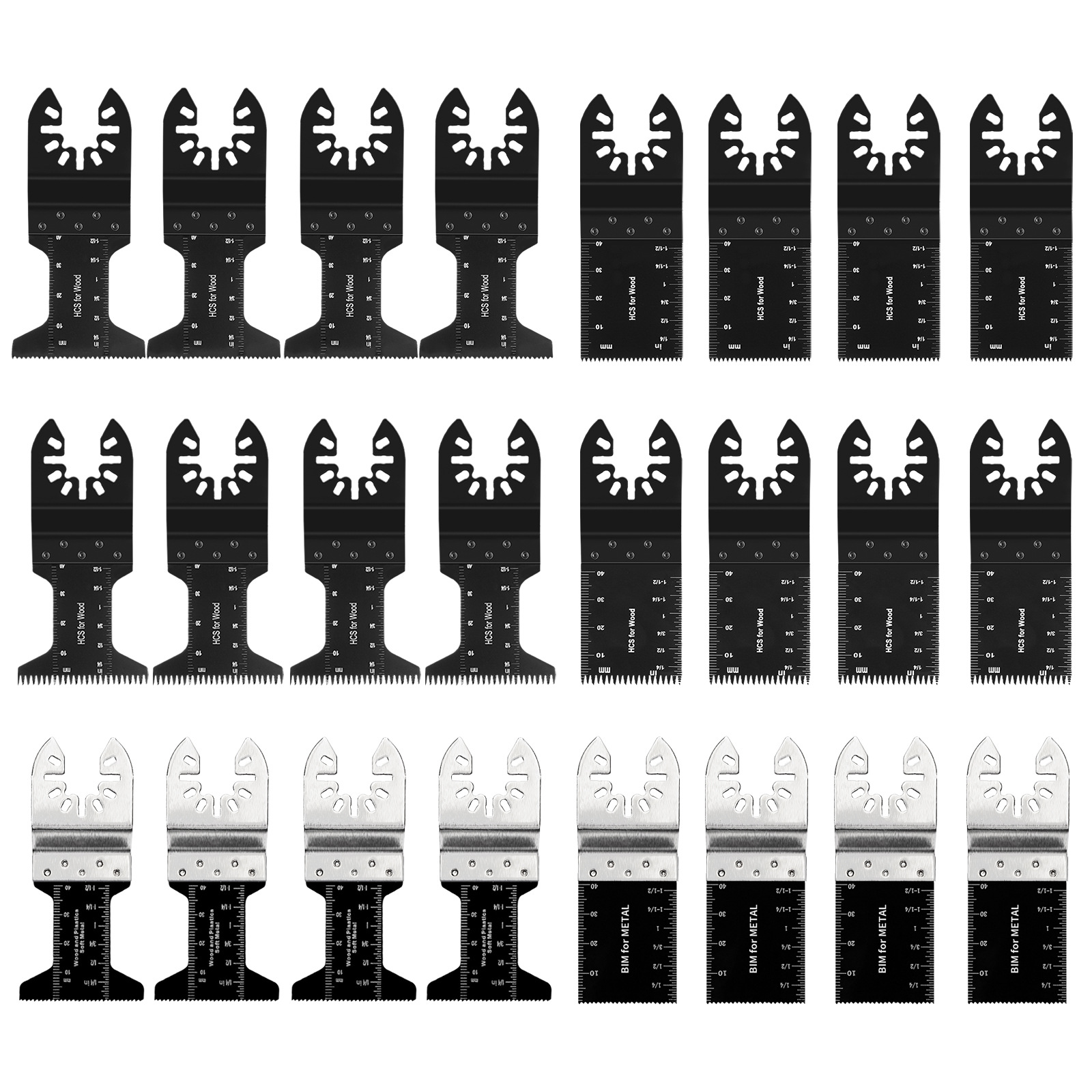 24件套万用宝锯片组合35mm45mm跨境套装多用途电动工具配件