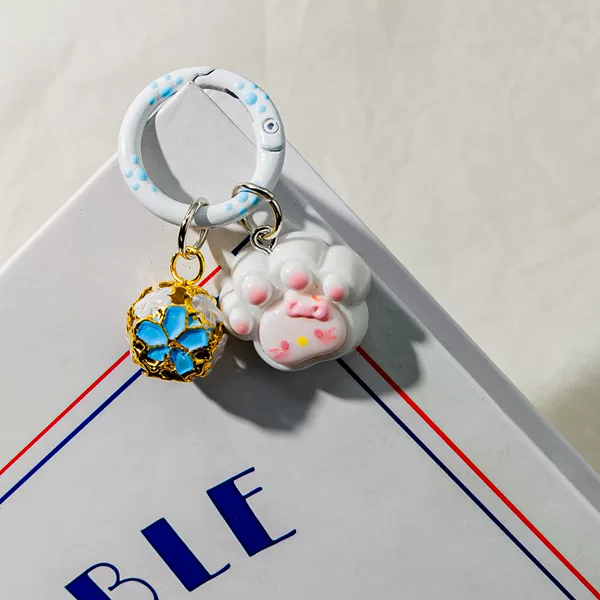 Drum Bell K43 Cute Cartoon KT Cat Claw Keychain Color Bell Student Girl Heart Bag Pendant Girlfriend Love