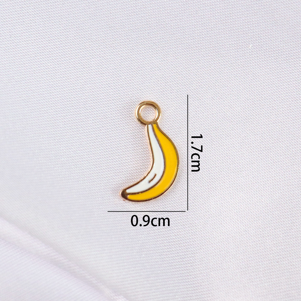 Colgante de frutas de aleación con gota de aceite, DIY pulseras y pendientes