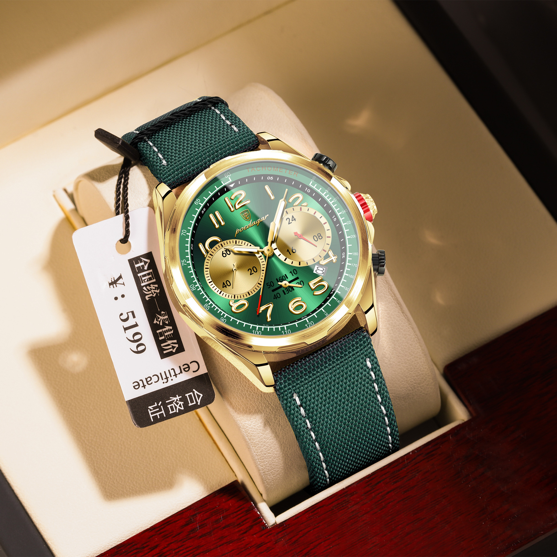 Marca suiza nuevo reloj de hombre moda hombre ocio cronógrafo de cuarzo en vivo comercio exterior explosión de una venta