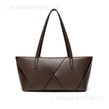 ZR家2025新品跨境女包托特包时尚百搭编织装饰大容量拉链单肩包