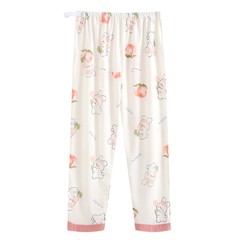調節可能なマタニティパジャマ、腹部サポートパンツ、女性用ズボン、ゆったりとした産後妊娠中の快適な非伸縮性パンツ、ホームパンツ