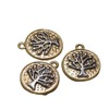 Factory direct selling round retro DIY small tag big tree pattern bracelet necklace jewelry accessories pendant