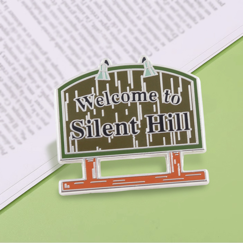 Welcome to Silent Hill Game Inspired Enamel Brooch Fans Gift Badge Souvenir Backpack Clothing Accessories