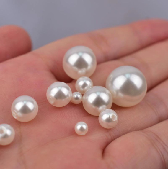 現物天然南洋貝殻真珠3-18mm白色真円diyアクセサリー半穴貝珠散珠卸売り
