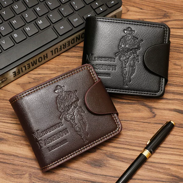 MenBense new men's short wallet multifunctional European and American retro trend cartoon wallet factory direct supply