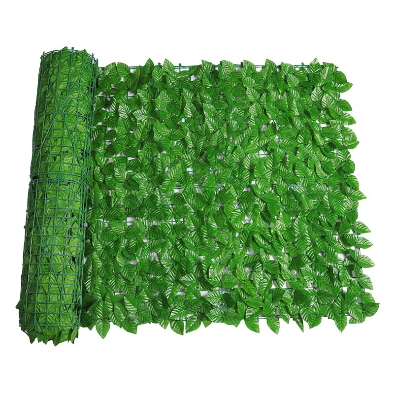 Valla artificial transfronteriza valla de hoja valla artificial Planta artificial ratán valla decorativa al por mayor
