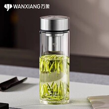万象单层玻璃杯大容量高档商务车载便携家用水杯U302联系客服优惠