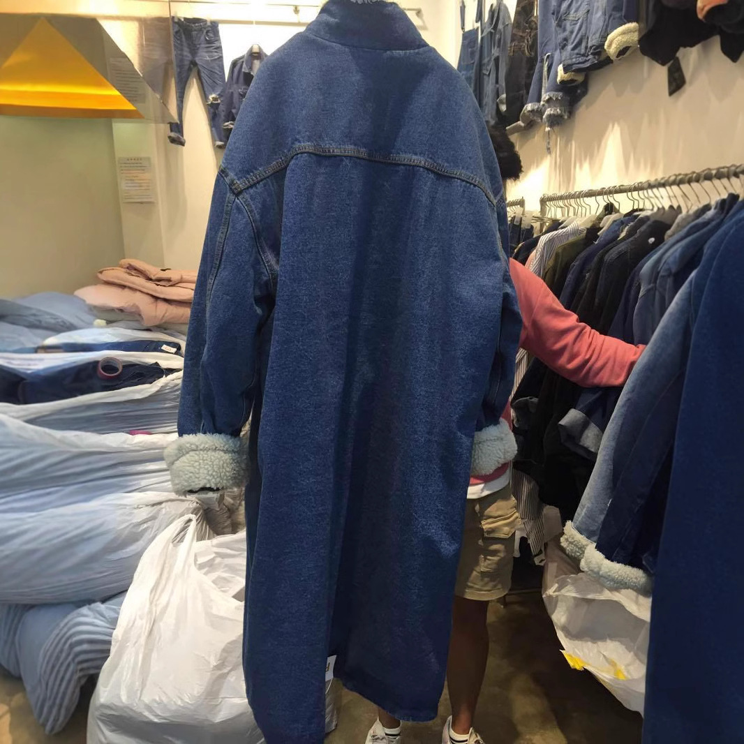 Demi-season long warm warm jeans