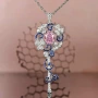 直播小红粉色钥匙项链