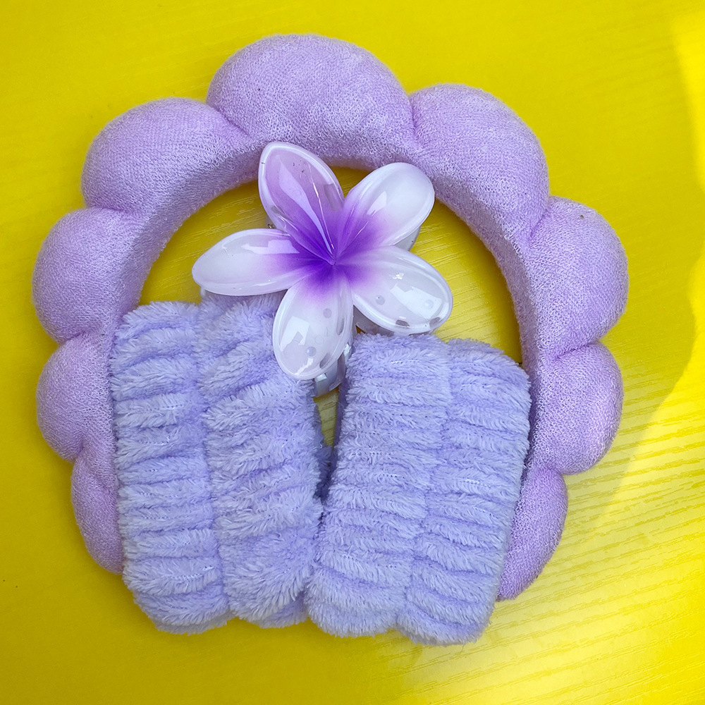 Correa para el cabello suave, tocado, lazo, lavado, multicolor mate mate, clip de agarre grande, anillo para el cabello elástico, juego de 16 piezas