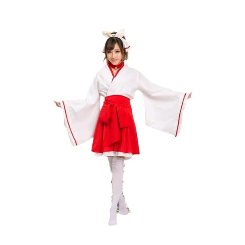 Anime Youkai x Maid SS Byakugouin Reikon no Kosode Costume Full Woman's Costume, One-Time Shipping
