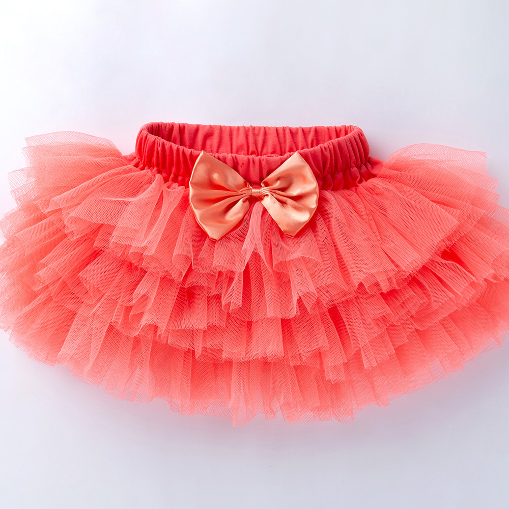 Bebé vestido de verano de dos colores sólidos vestido de seis capas 0 - 2 años vestido de bebé vestido de princesa al por mayor