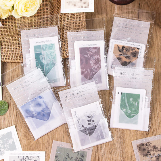 Wheat Youth White Night Flower Hot Silver Material Paper Ink Style Creative Colorful Hand Account Sticker Package Decoration Material Sticker