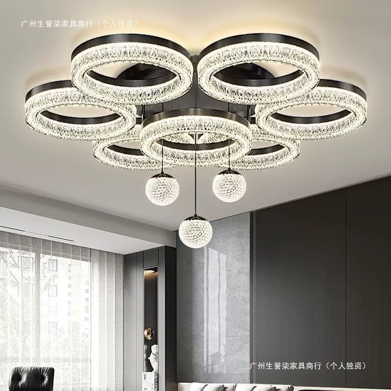 轻奢高级感吸顶灯意式新款大气客厅灯全光谱珐琅灯具成套家装灯饰