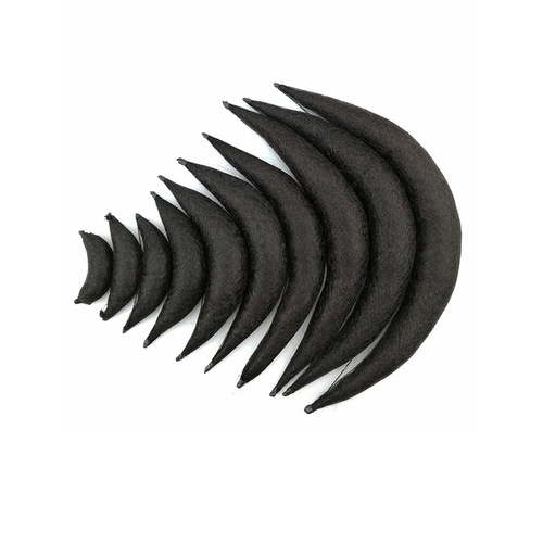 Ancient Costume Hairpiece with Curved Design, Tang Style Soft Horn Hairpiece, Hanfu Style Horn Side Pads, Versatile Bag-like Hairstyle