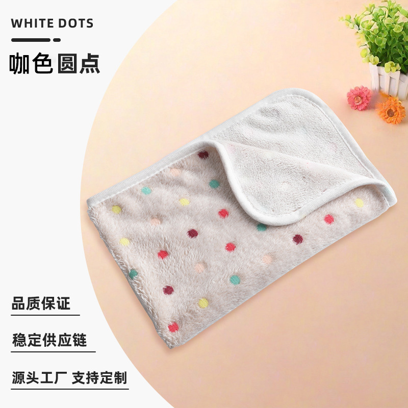 柔暖宠物毛毯卡通印花不掉絮四季通用双面绒舒适宠物垫子小象款式|undefined
