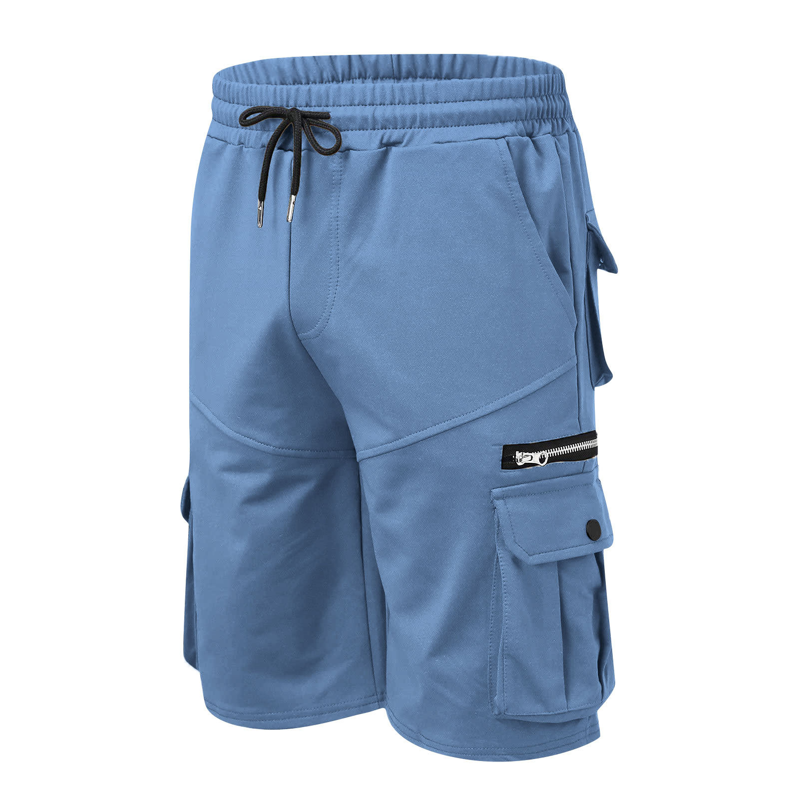 Herr sommar arbetsshorts i bomull, lös passform casual_voghion.com