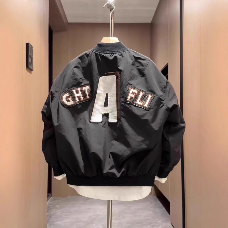 Spring New Men's Trendy Brand Stylish Fashion Jacket Coat Trendy Loose Casual Versatile Couple Baseball Jacket