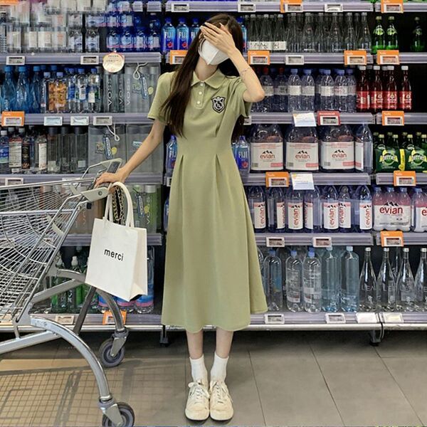 Summer cute retro fashionable long dress