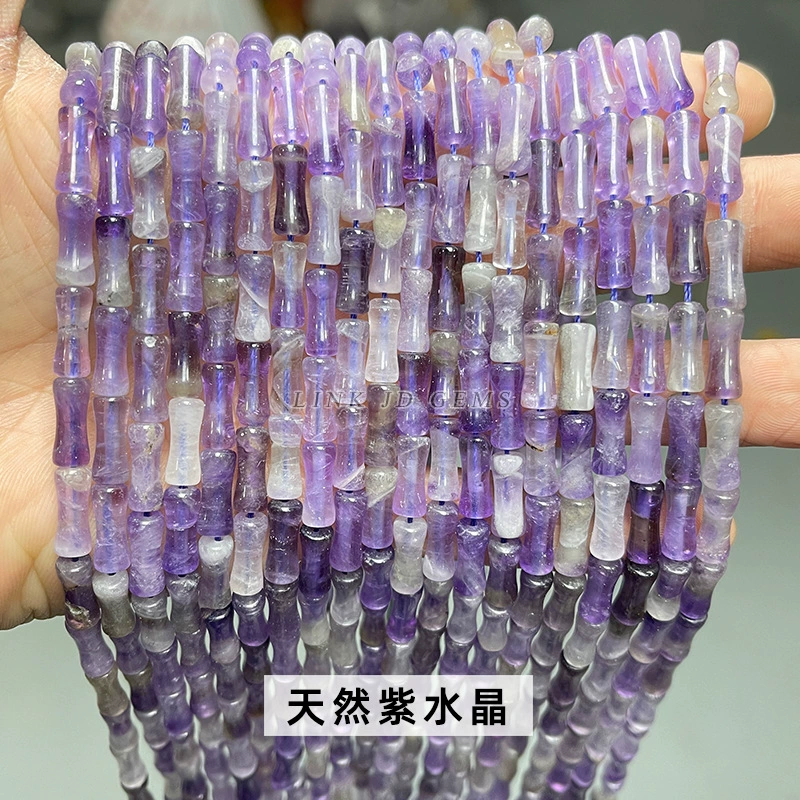 Bamboo Tube Beads, Natural Southern Jade 5×12 mm — ~31 pcs Strand, Organic Jewelry Beads