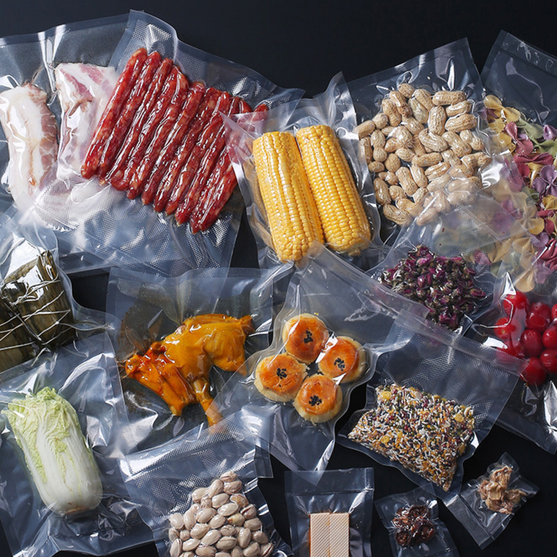 Bolsa de vacío de textura personalizada del fabricante, alimentos cocidos frescos de grado alimenticio, sellados por compresión, bolsa de vacío de alimentos de nailon de 19 hilos