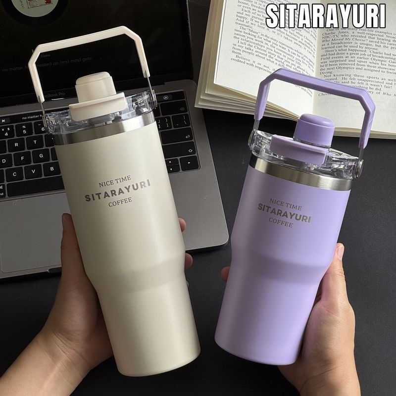 SITARAYURI クロスボーダー 3 ドリンク磁気カバー車のカップ 304 ステンレス鋼魔法瓶カップ保冷ポータブルアイスカップ|undefined
