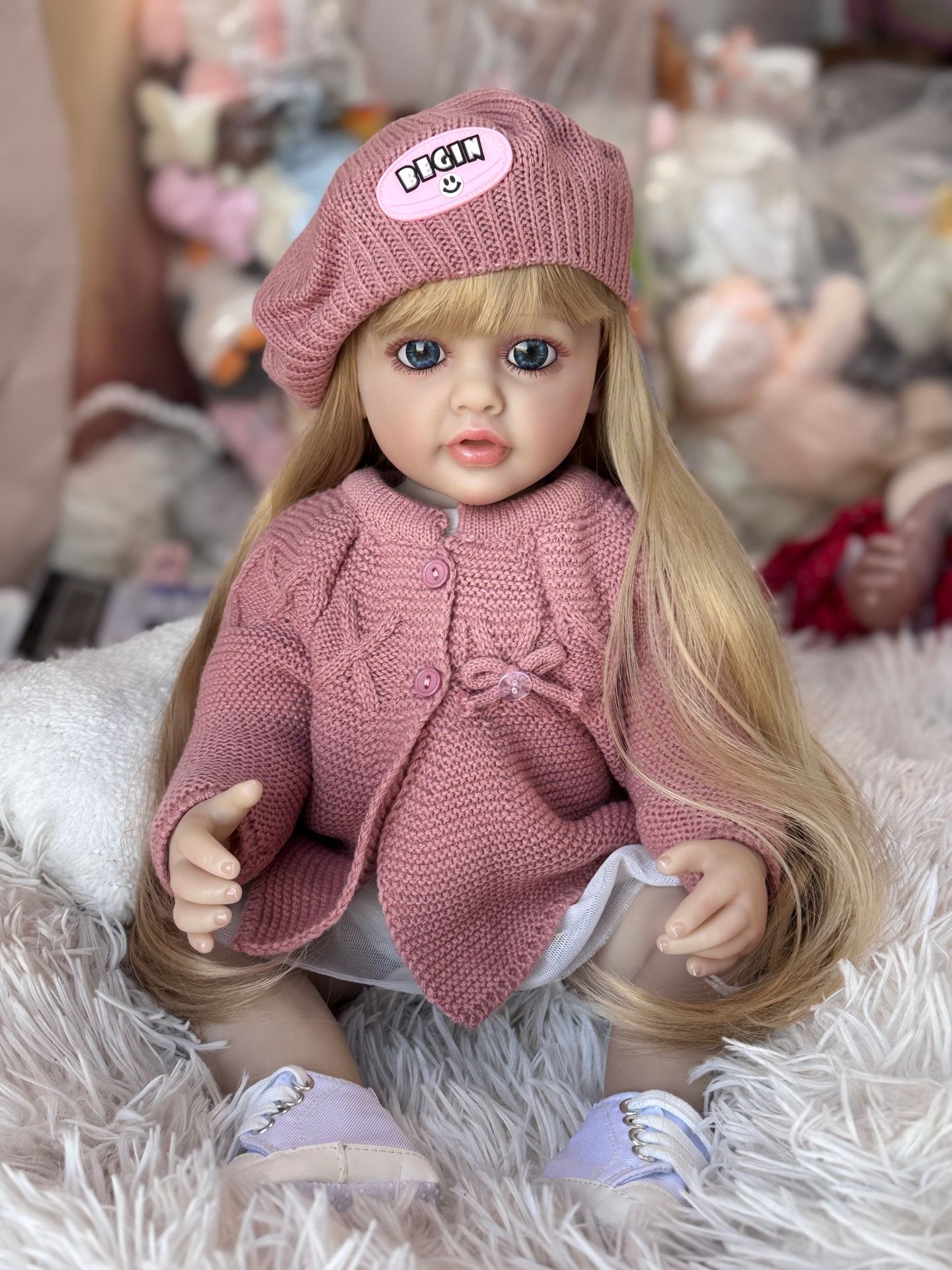 Muñeca Reborn de Simulación de Bebé de 55 cm de Vinilo y Silicona para Niños