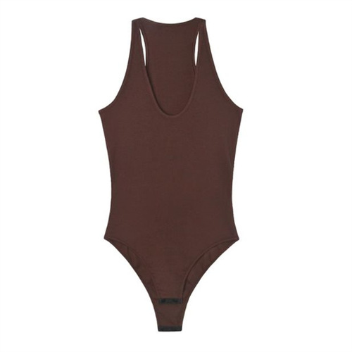 Stylish, Body-Concealing Tank Top Bodysuit for Summer - Sexy, Short-Sleeve, Backless, Outerwear, and Underlayer