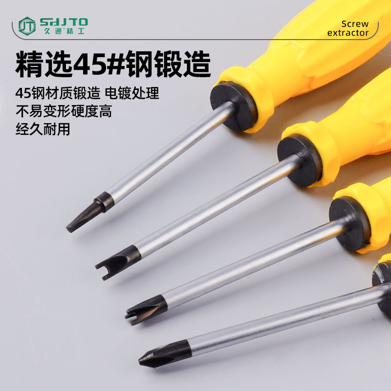 Mango de goma encapsulado destornillador de forma especial, tornillo manual magnético fuerte, destornillador de estilo múltiple al por mayor