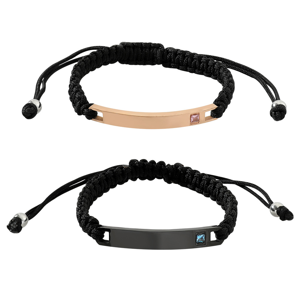 fashionable trend glossy adjustable bracelet stainless steel