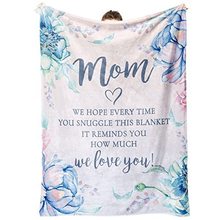 跨境优雅蓝色花卉植物印花毛毯午休毯法兰绒家居保暖毯子厂家直销