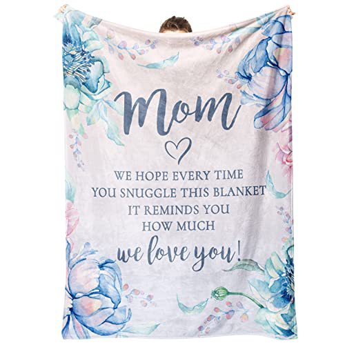 跨境优雅蓝色花卉植物印花毛毯午休毯法兰绒家居保暖毯子厂家直销