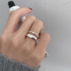 Design chain, one size brand advanced ring, silver 925 sample, high-quality style, on index finger