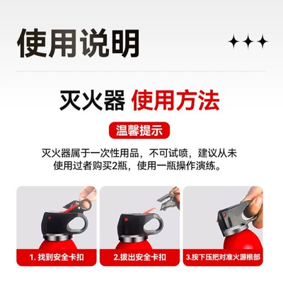 Vehicle fire extinguisher – small household fire fighting equipment