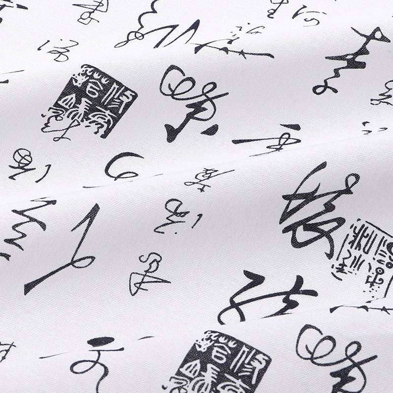 Cotton and linen Chinese Calligraphy Calligraphy Tablecloth Chinese Zen Zen Tea table retro antique Taiwan cloth photography background cloth