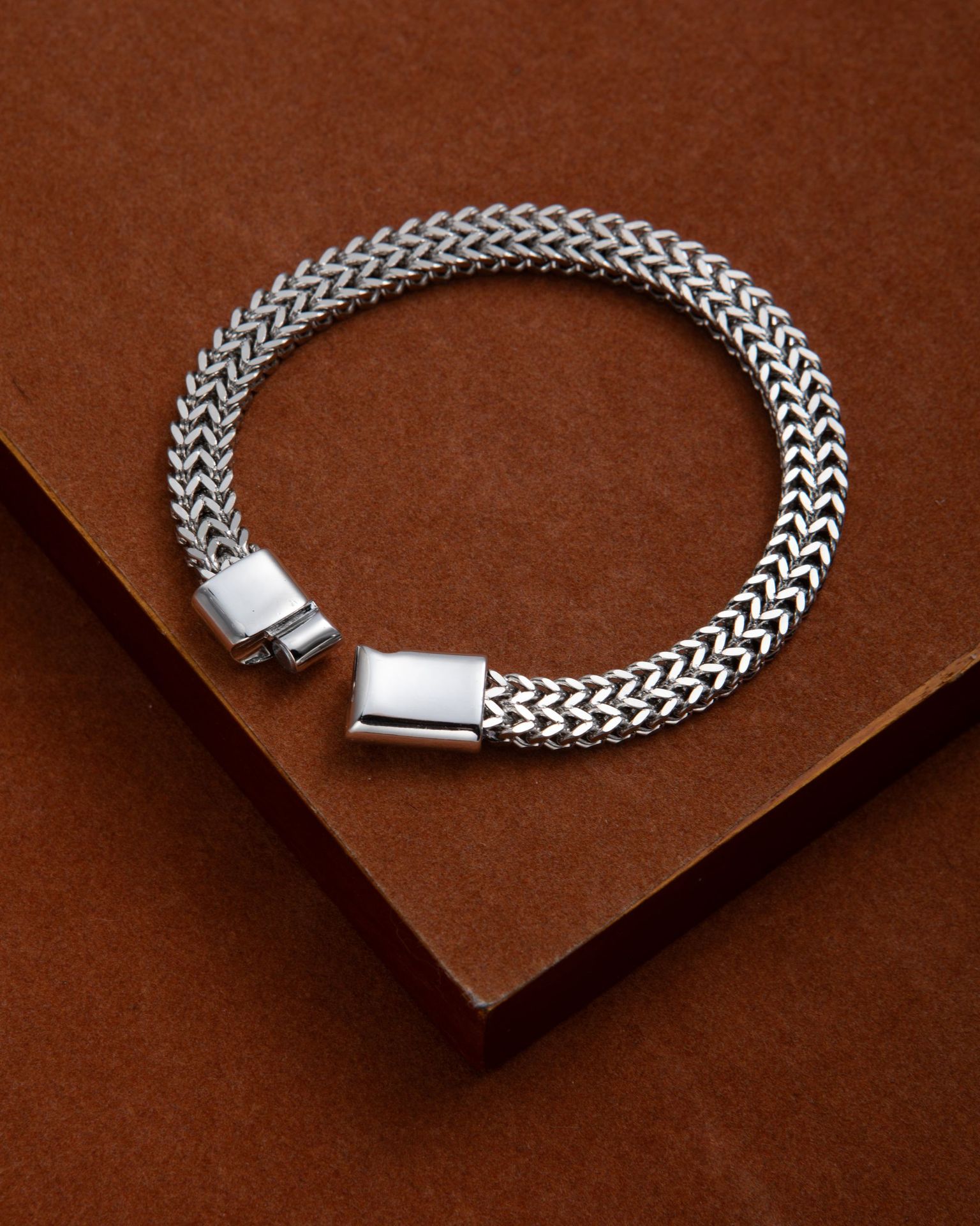 20g Weight Chain Bracelet Classification Alloy Chain Material Cuban Link Chain Curb Chain, foxtail chain Chain Type 1 Piece Quantity Daily Occasion Alloy Material Solid Color Pattern All Seasons Season Men's Gender Plating Design Casual, Hip-Hop Style Casual Hip-Hop Solid Color Alloy Plating Men's Chain Bracelet Men's Chain Bracelets 8