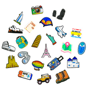 New Travel Series Shoes Flower Shoe Buckle Beach Bag Bracelet Jewelry DIY Shoes Accessories Hole Shoes Accessories High Sense